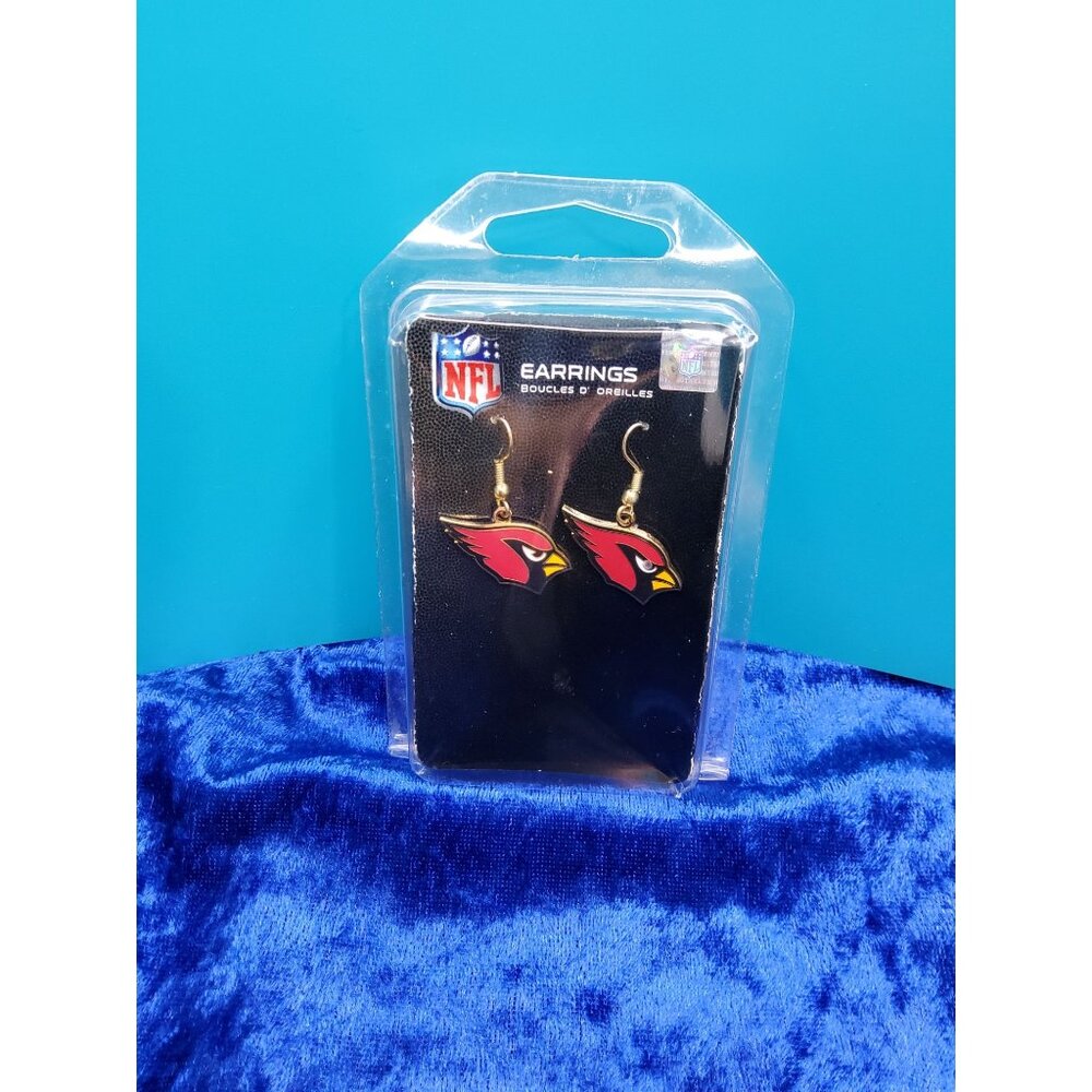 Vintage WinCraft Sports NFL Arizona Cardinals Goldtone and Enamel French Wire Ea